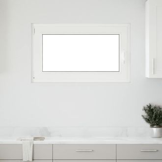 Berkfield Home Basement Window RISOR 100x50 cm Tilt&Turn DIN Left White