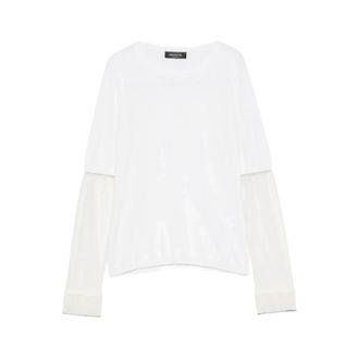 Fabiana Filippi Trui met ronde hals - Dames - Cashmere truien - Wit - S - Kasjmier - Truien & Vesten