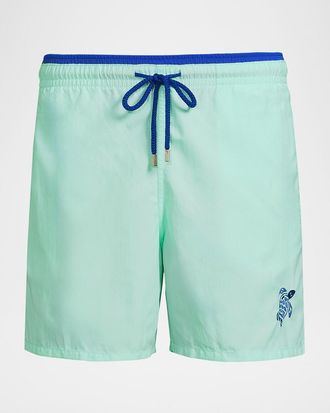 Vilebrequin Men & apos;s Les Unis Bicolor Swim Trunks