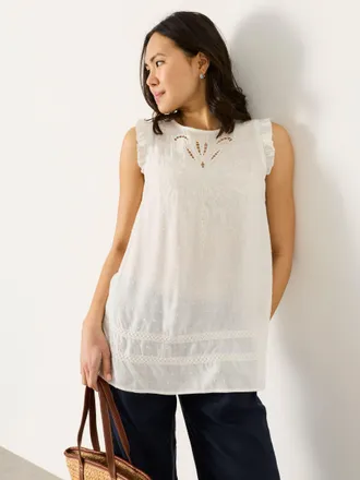 Fat Face FatFace White Regular Vita Tunic