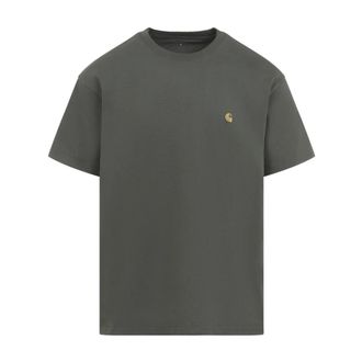 Carhartt Work in Progress Carhartt Wip, T-Shirts, male, Green, Size: XL S/S Chase T-Shirt