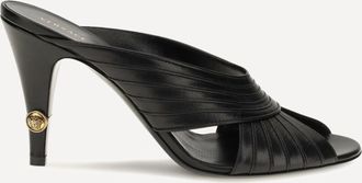 Versace Mules Gianni in nappa con dettaglio sul tacco Woman 38
