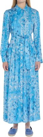 Marella Cloruro Shirt Dress In Turquoise