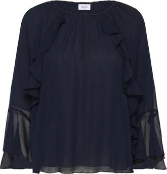 Saint Tropez Nachtelijke Hemel Blouse - Dames - Blouses - Blauw - XS - Overhemden