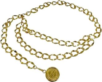 Chanel Pre-owned Belts, female, Yellow, Size: ONE SIZE Pre-owned Fabric belts