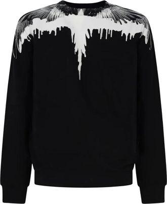 Marcelo Burlon Felpa girocollo Wings - - Sweatshirts & Hoodies - Uomo - Nero - S