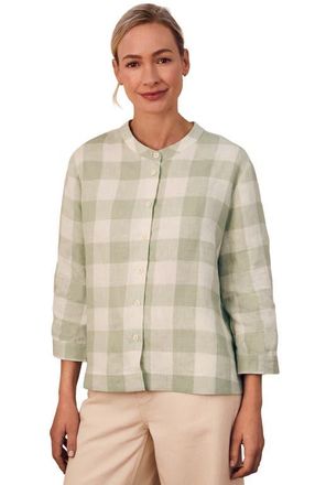 Celtic & Co. Check Swing Blouse in Mineral Check at Nordstrom, Size 12