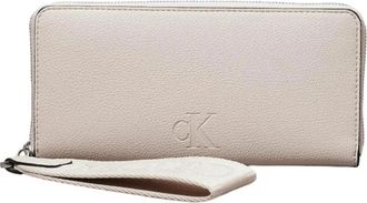 Calvin Klein Moderne Geweven Portemonnee - Dames - Portefeuilles - Beige - ONE Size - Accessoires