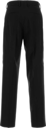 Fendi Mens Virgin Wool Trousers Black