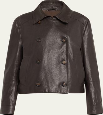 Women's Brunello Cucinelli Leather Jackets - up to −78