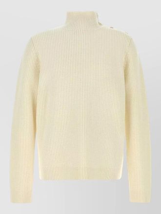 Prada wool sweater high neck long sleeves buttons