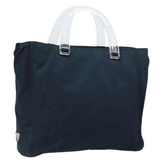 Prada Pre-owned Vintage Tote Bag - Dames - Vintage Shopper - Blauw - ONE Size - Nylon - Vintage