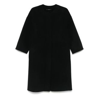 Max Mara Dames, Mantels, Zwart, Maat: M Wol