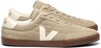 Veja Vintage Voetbalstijl Sneaker in Taupe - Dames - Sneakers - Bruin - 39 EU - Su&egrave;de - Schoenen