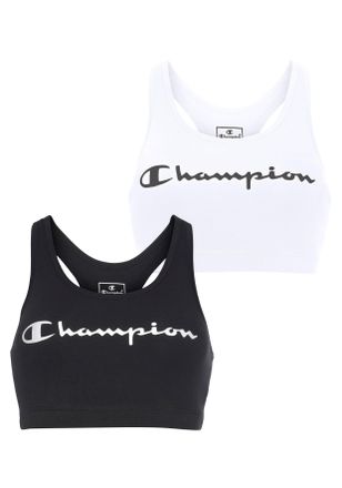 Champion Sport-BH CHAMPION, Damen, Gr. XXL (42), N-Gr, schwarz-weiss (schwarz, wei&szlig;), Obermaterial: 95% Baumwolle, 5% Elasthan, BHs Sport-BH