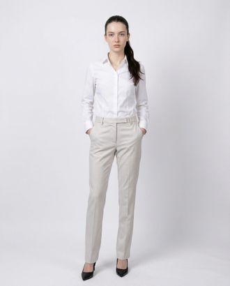 Brunello Cucinelli Tailored Cotton-Blend Trousers - Beige