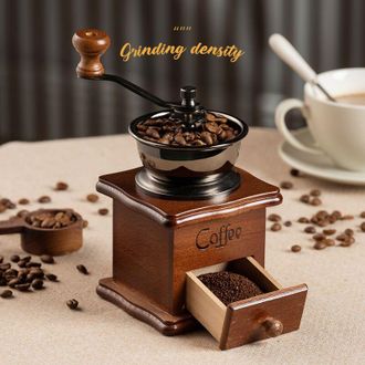 OEM Molinillo De Caf&eacute; Manual Cl&aacute;sico De Madera, Molinillo De Caf&eacute; Retro Port&aacute;til Con Velocidad Ajustable