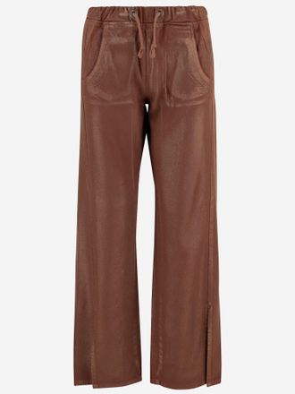 DON'T @ ME Baumwollhose mit Kordelzug