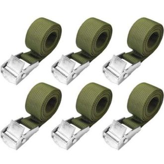 OEM Correas De Amarre De 1 M - Paquete De 6 Correas Cortas Con Trinquete Y Hebilla De 25 Mm, Capacidad De 250 Kg, Correa Para Portabicicletas, Correa Para