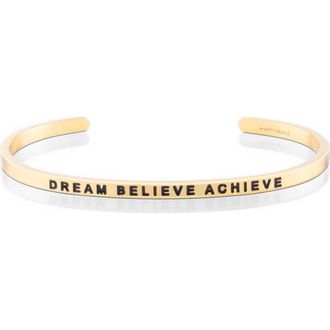 Mantra Dream Believe Achieve bracelet in Yellow Gold at Nordstrom