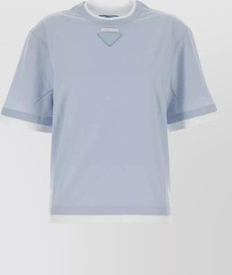Prada cotton t shirt short sleeves crew neck