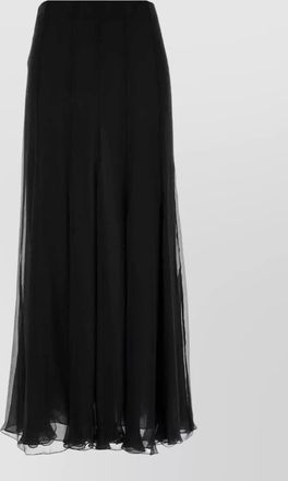 Chlo&eacute; chiffon skirt flared cut high waist midi