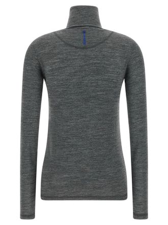 Jil Sander High-Neck Merino Knit Shirt - gray