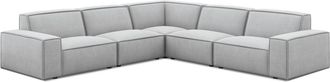 Castlery Customized Light Gray Performance L-Shape Sectional Sofa | Jonathan by Castlery, Grey, High Comfort, Low Profile, Living Room Furniture