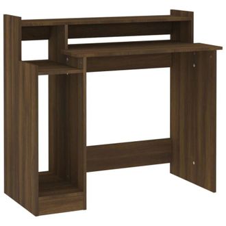 vidaXL Vidaxl - Escritorio Con Led Madera Ingenier&iacute;a Marr&oacute;n Roble 97x45x90 Cm