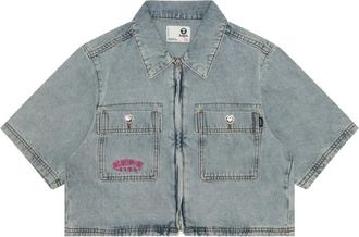 Aape By A Bathing Ape Camicia crop con zip - Blu