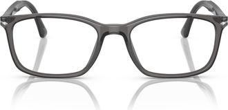 Persol 0po3189v Translucent Grey Acetate Eyeglasses with Metallic Accents