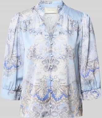 Neo Noir Neo Noir Regular Fit Bluse mit 3/4-Arm Modell Roselle Artist Paisley in Hellblau, Gr&ouml;&szlig;e 34