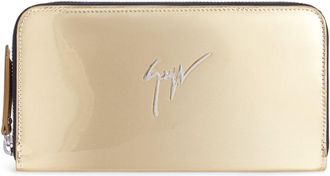 Giuseppe Zanotti Paula logo-lettering wallet - women - Polyurethane - One Size - Gold