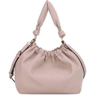 Mali + Lili Nala Recycled Vegan Leather Hobo Crossbody Bag in Light Taupe at Nordstrom