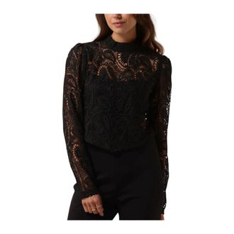 Twinset Overhemden, Dames, Zwart, S, Elegante zwarte top voor elke gelegenheid