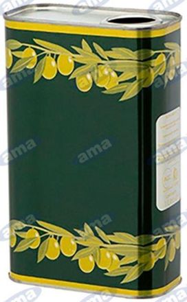 AMA Bid&oacute;n De Aceite 0,25 L Rectangular Gota Verde Agujero Amarillo D24 - 40 Piezas