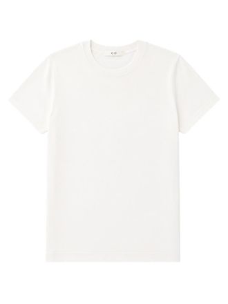 Co Minimalist White Crew Neck Cotton T-Shirt