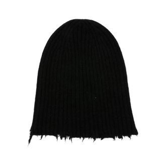Uma Wang Black Ribbed Cashmere Beanie Style