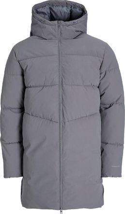 Jack & Jones Heren Jack and Jones Brady Long Puffer Jacket in Grijs