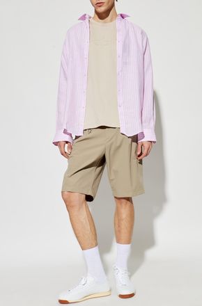 Paul & Shark Striped Linen Shirt, Mens, Pink