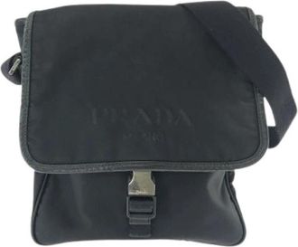Prada Pre-owned Tessuto Nylon Shoulder Bag - Heren - Vintage Schoudertas - Zwart - ONE Size - Nylon - Vintage