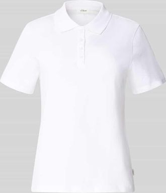 s.Oliver Red Label Regular Fit Poloshirt aus Baumwoll-Mix in Weiss, Gr&ouml;&szlig;e 34