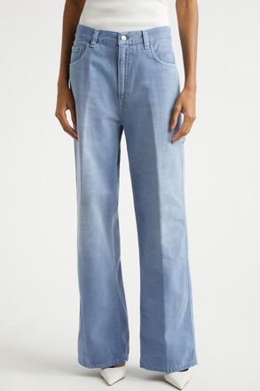 Haikure Winona Bull 44 Distressed Wide Leg Jeans in Indigo at Nordstrom, Size 30