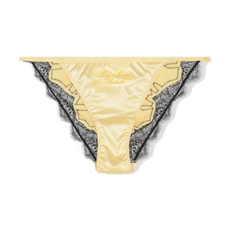 Rotate ROTATE Birger Christensen, Bottoms, female, Yellow, Size: S Lace Trim Brief
