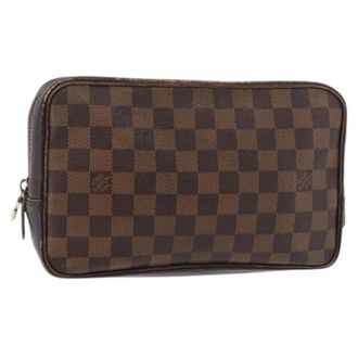 Louis Vuitton Pre-owned Clutches, female, Brown, Size: ONE SIZE Pre-owned Damier Ebene Clutch