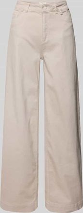 Christian Berg Wide Leg Jeans mit Eingrifftaschen in Beige, Größe 38