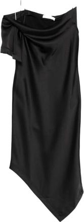 Iro Thiana Lange Jurk - Dames - Feestkleedjes - Zwart - L - Polyester - Kleedjes