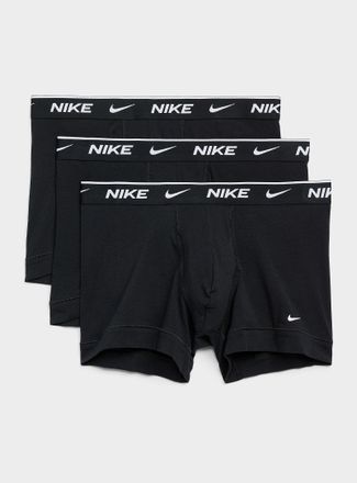 Nike Mens 4 white-logo stretch boxer briefs Essential Cotton Stretch 3-pack