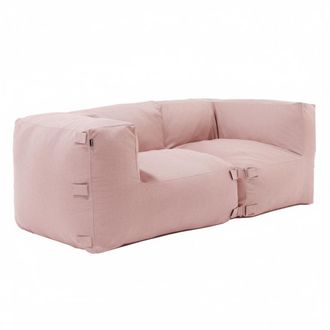 Oviala Conjunto de jard&iacute;n modular con 2 sillones esquineros rosa empolvado