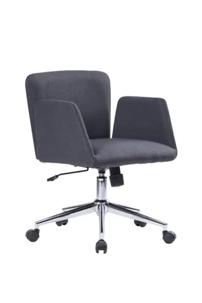Serena Serena - Silla De Oficina Albury, Sill&oacute;n Con Reposabrazos, Asiento De Oficina Ergon&oacute;mico, 54x55h65/84 Cm, Gris